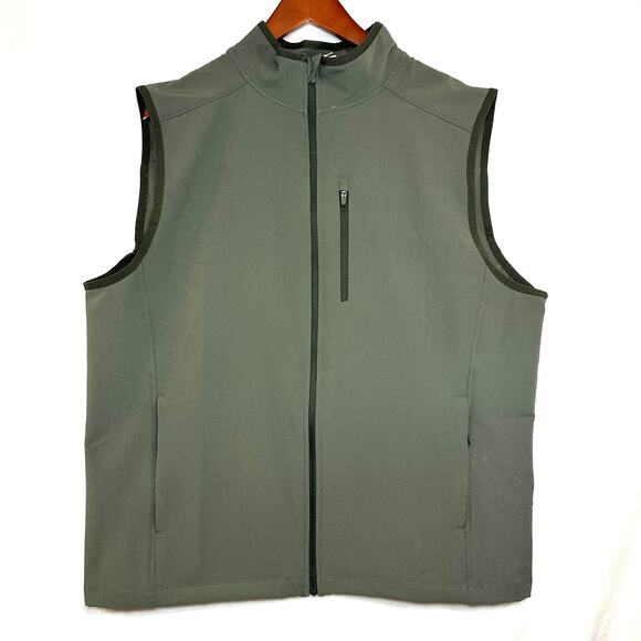 NWT 32 Degrees COOL Basil Green Vest Large Zipped Pockets Active Fall Camp‎ Hike - Picture 1 of 8
